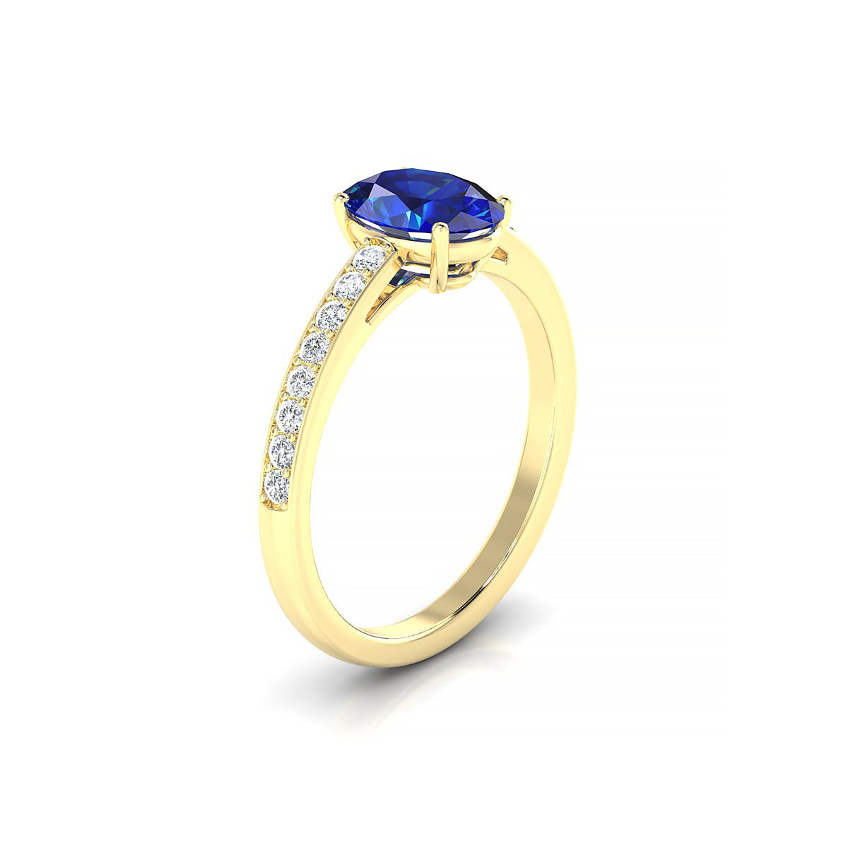 Promise | 18k Yellow Gold 8 x 6 mm Oval Sapphire Ring