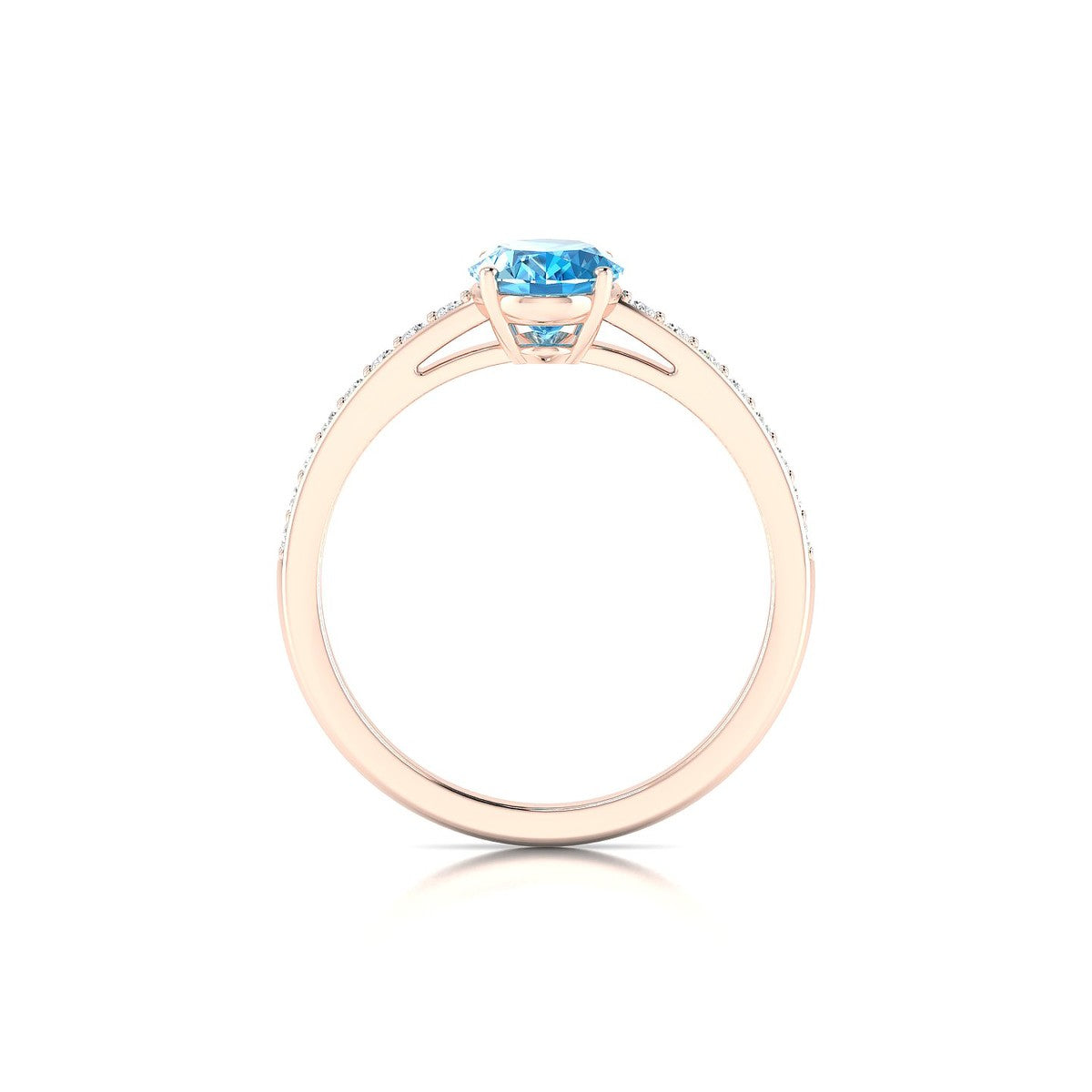 Promise | 18k Rose Gold 8 x 6 mm Oval Topaz Ring