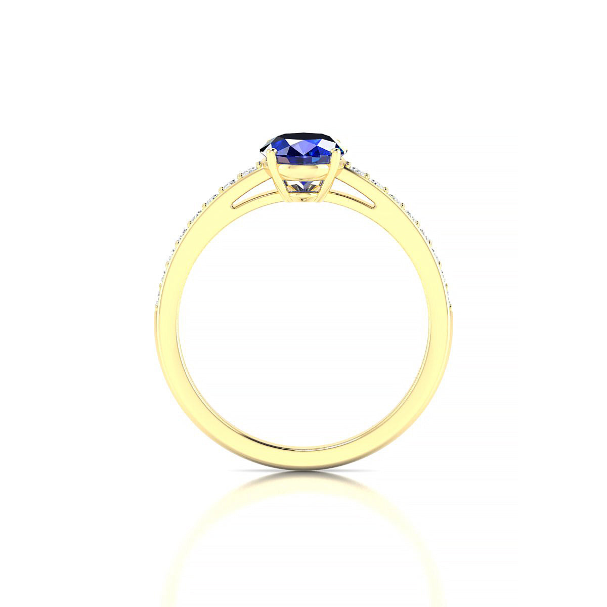 Promise | 18k Yellow Gold 8 x 6 mm Oval Sapphire Ring