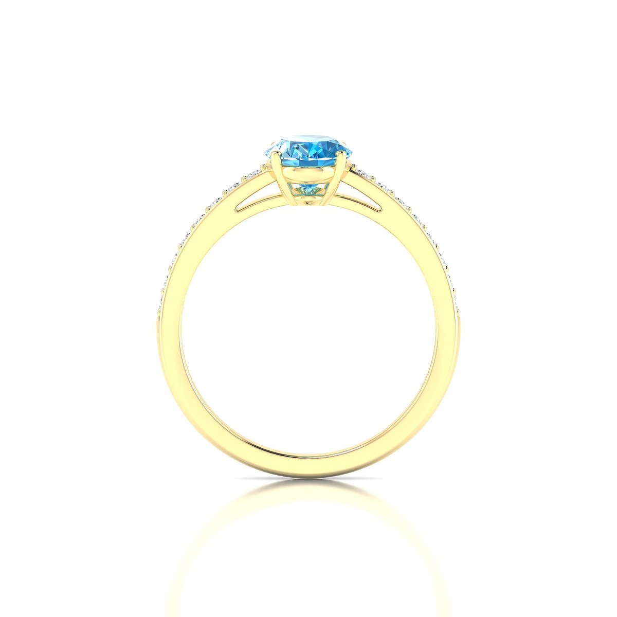 Promise | 18k Yellow Gold 8 x 6 mm Oval Topaz Ring