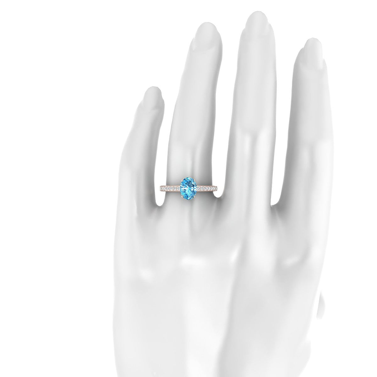 Promise | 18k Rose Gold 8 x 6 mm Oval Topaz Ring