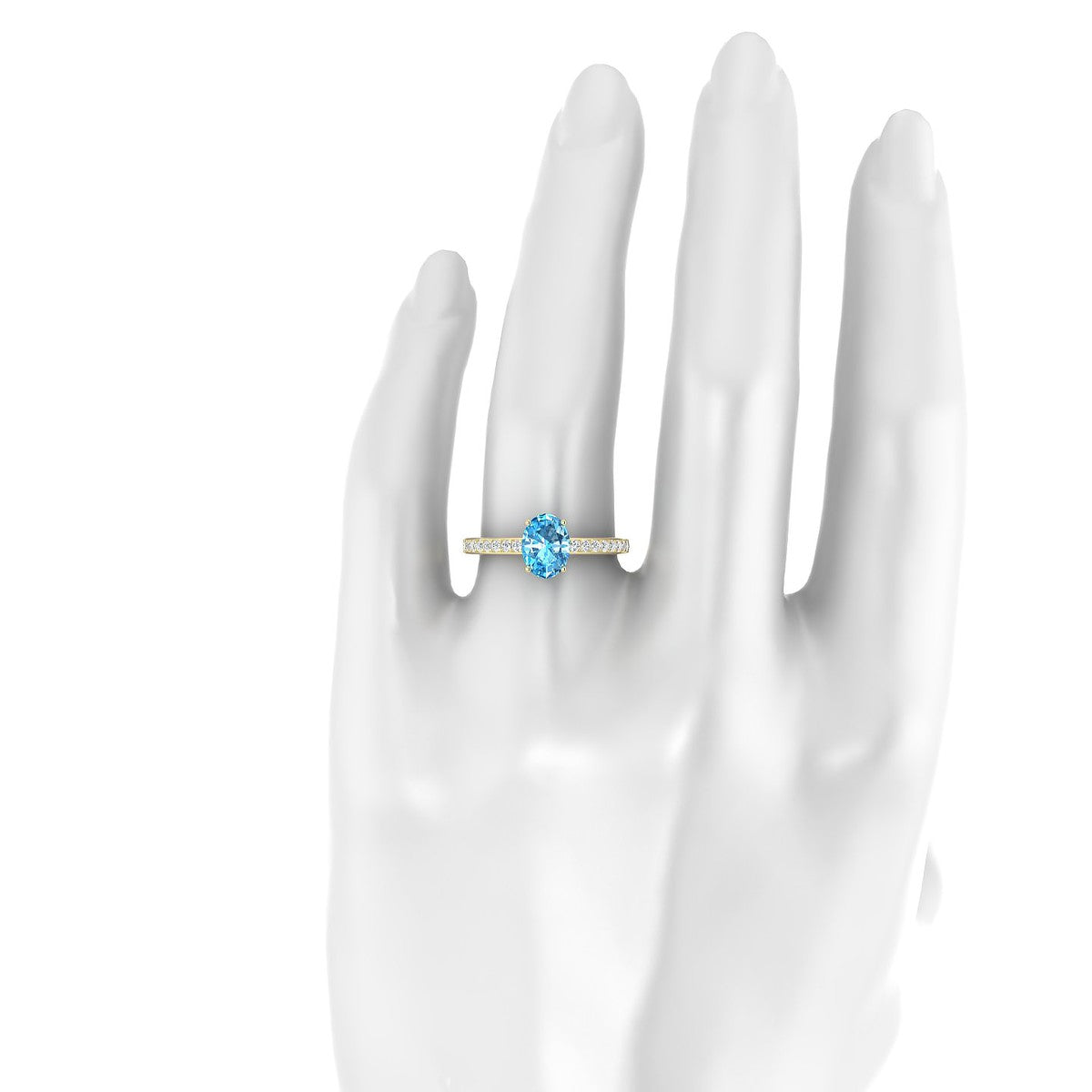 Promise | 18k Yellow Gold 8 x 6 mm Oval Topaz Ring