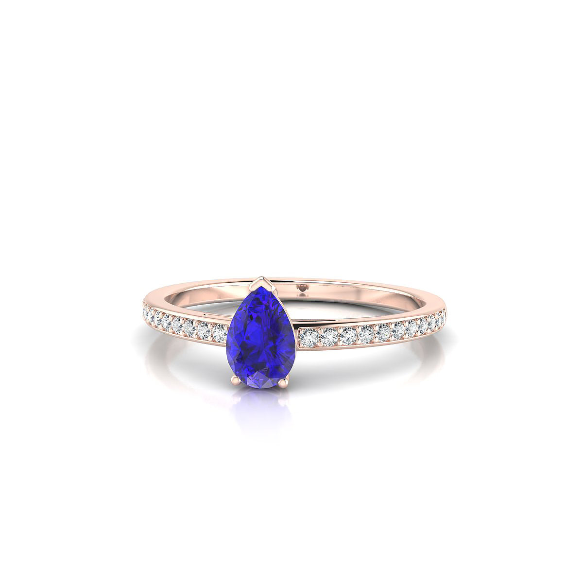 Promise | 18k Rose Gold 6 x 4 mm Pear Tanzanite Ring
