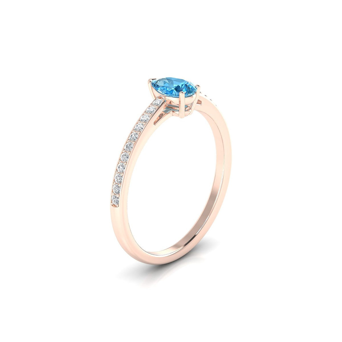 Promise | 18k Rose Gold 6 x 4 mm Pear Topaz Ring