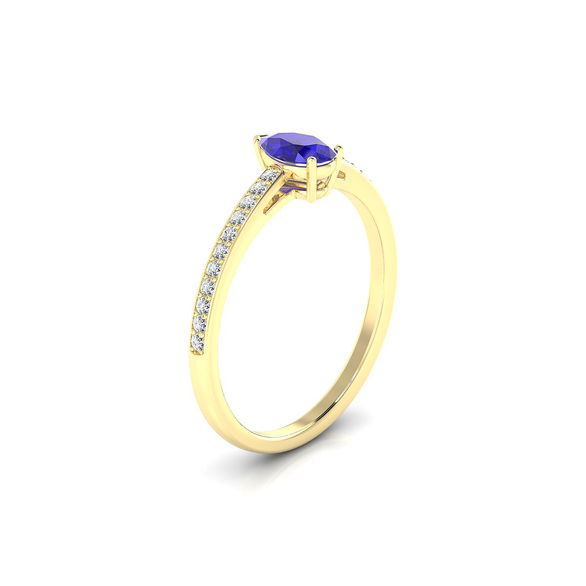 Promise | 18k Yellow Gold 6 x 4 mm Pear Tanzanite Ring