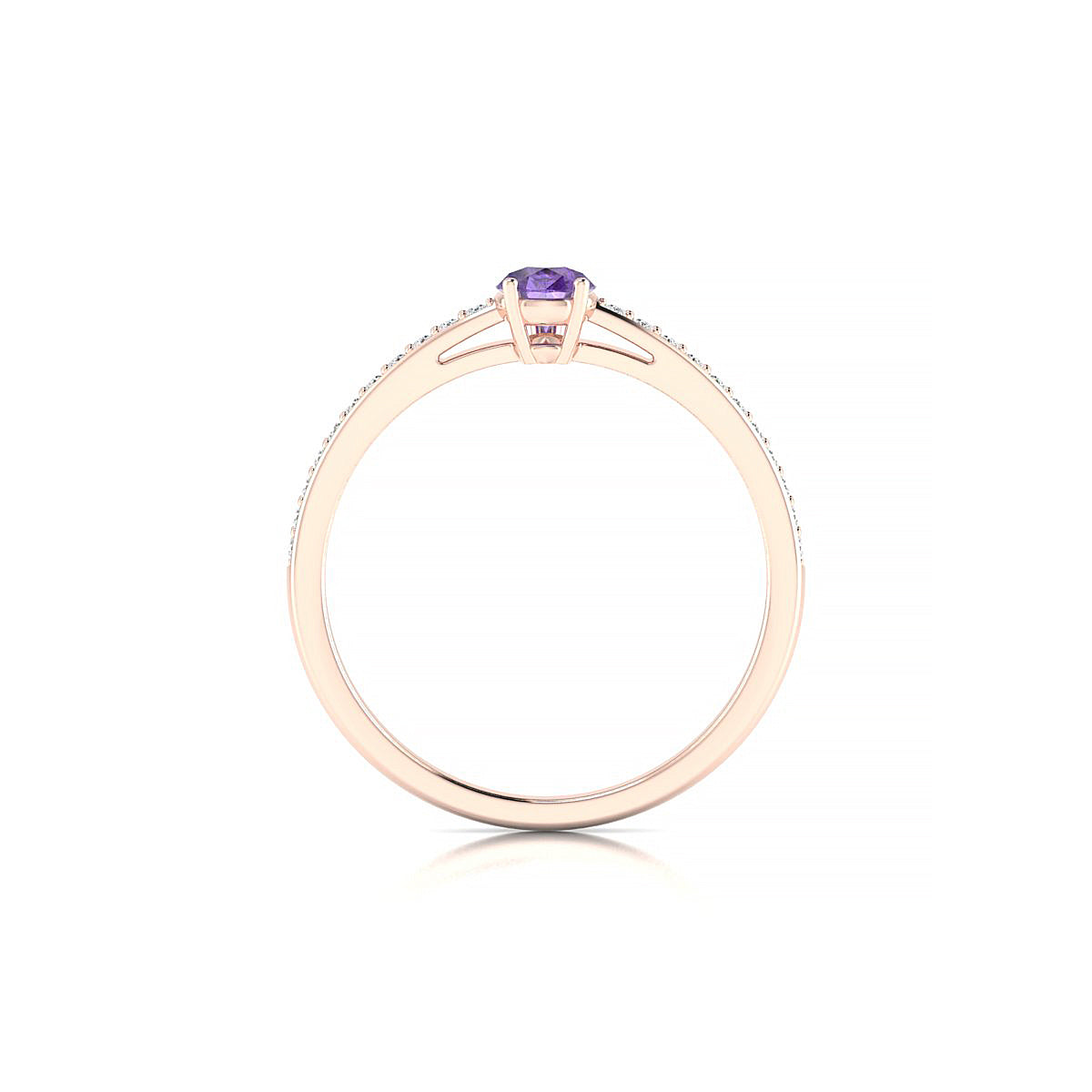 Promise | 18k Rose Gold 6 x 4 mm Pear Amethyst Ring