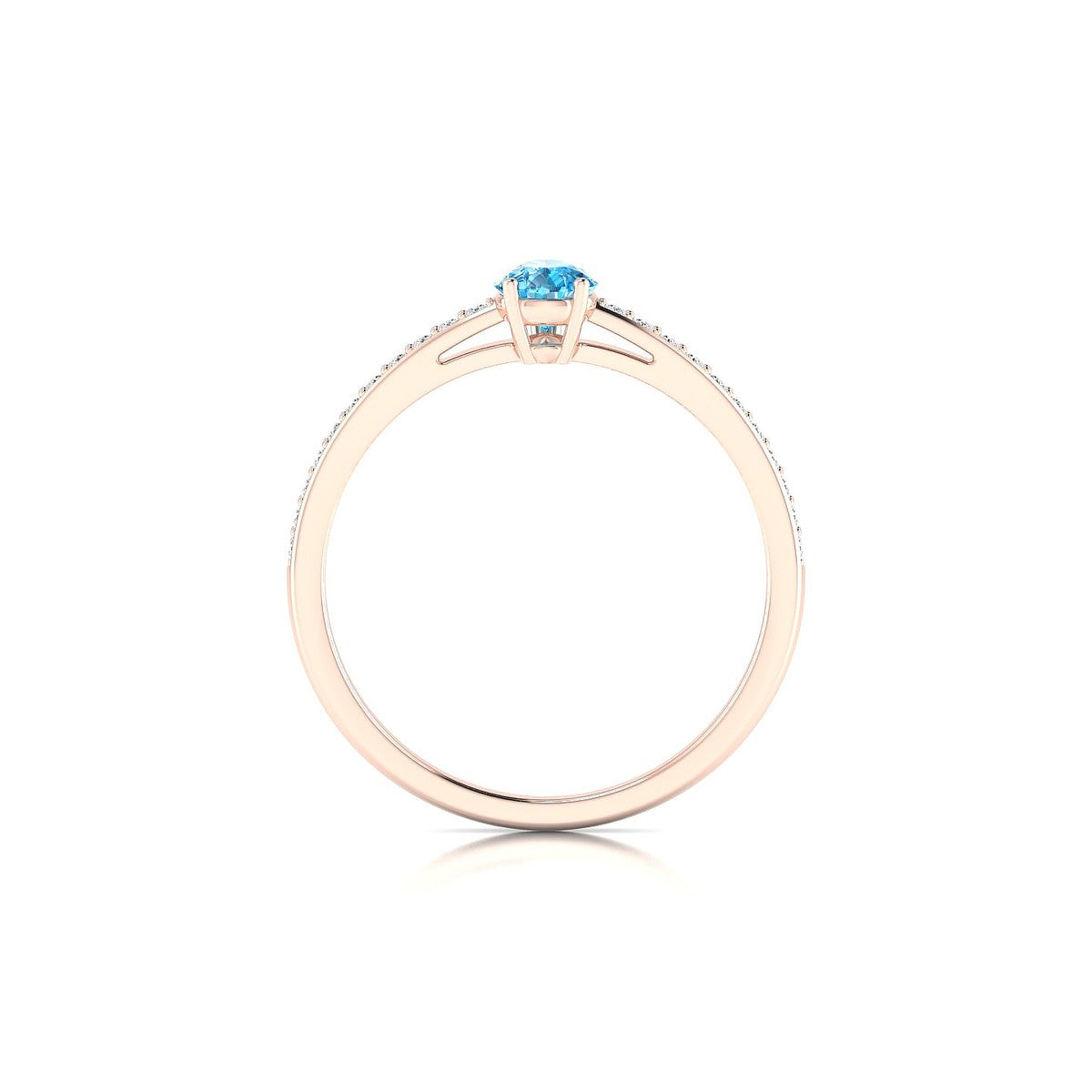Promise | 18k Rose Gold 6 x 4 mm Pear Topaz Ring
