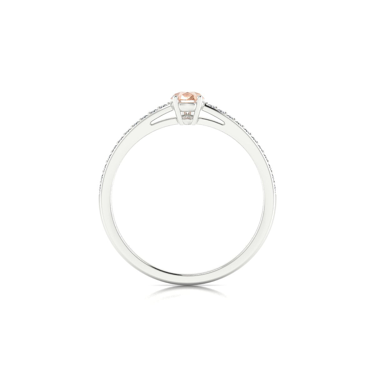 Promise | 18k White Gold 6 x 4 mm Pear Morganite Ring