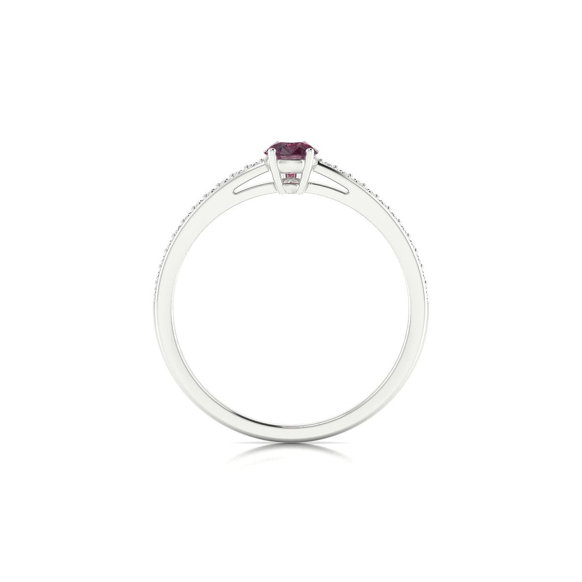 Promise | 18k White Gold 6 x 4 mm Pear Rhodolite Ring