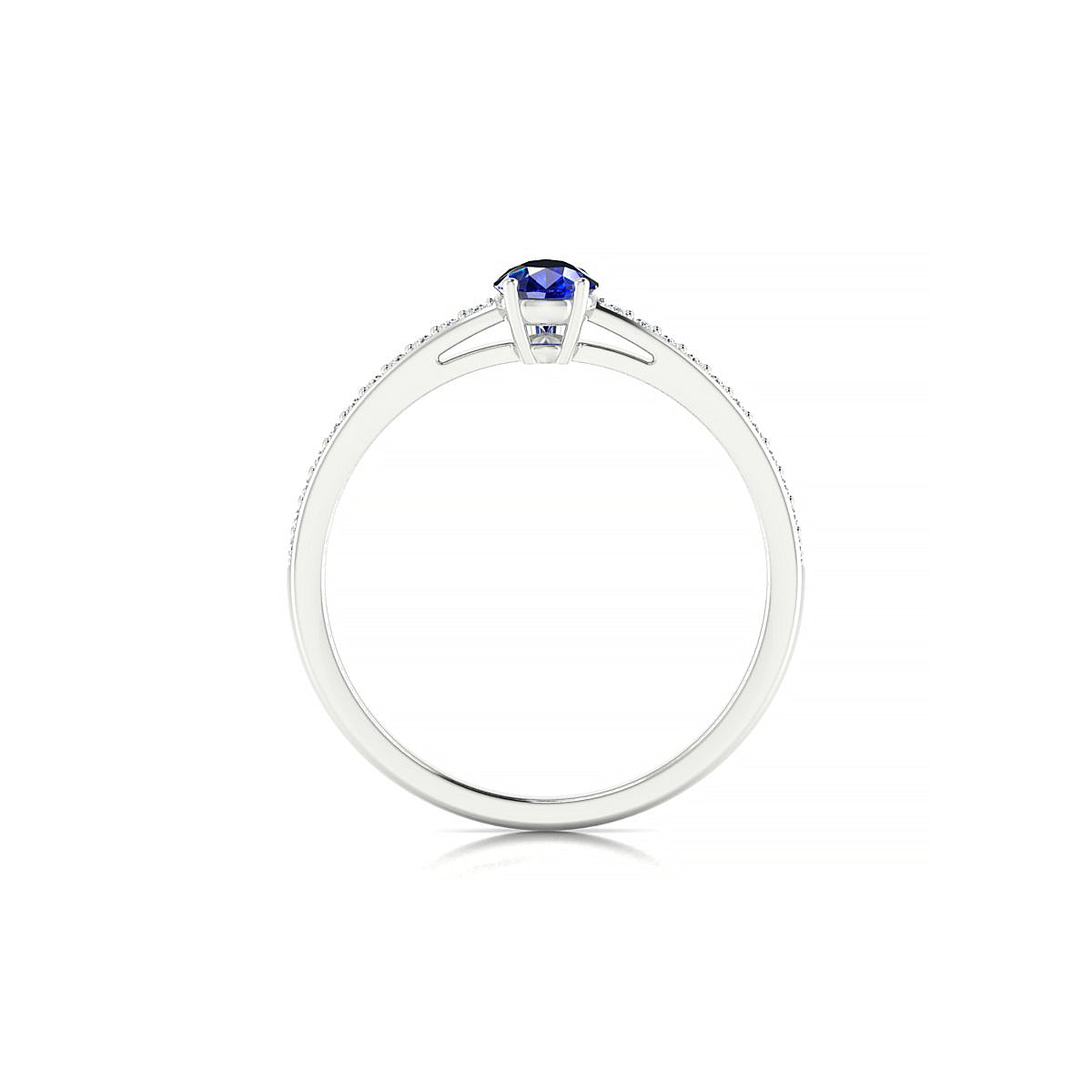 Promise | 18k White Gold 6 x 4 mm Pear Sapphire Ring