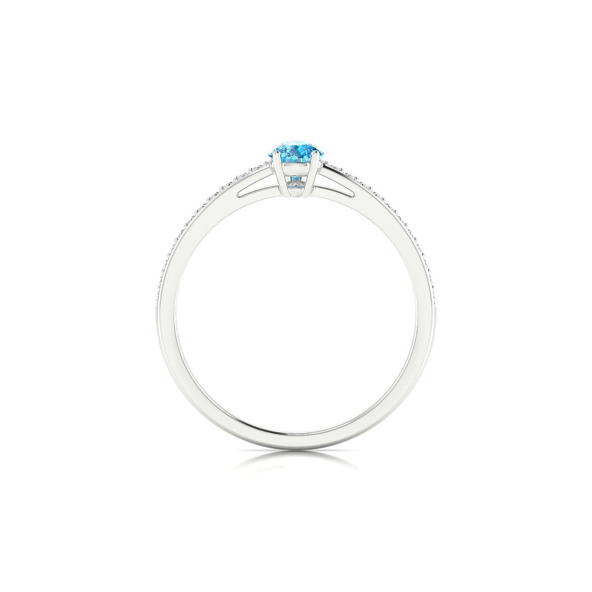 Promise | 18k White Gold 6 x 4 mm Pear Topaz Ring