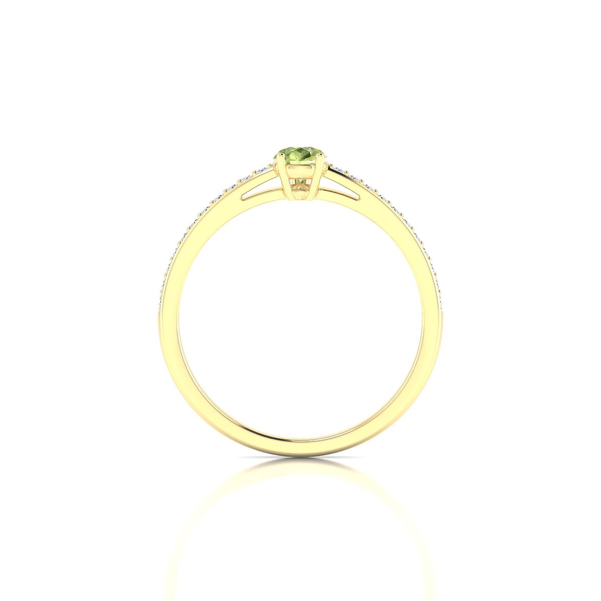 Promise | 18k Yellow Gold 6 x 4 mm Pear Peridot Ring