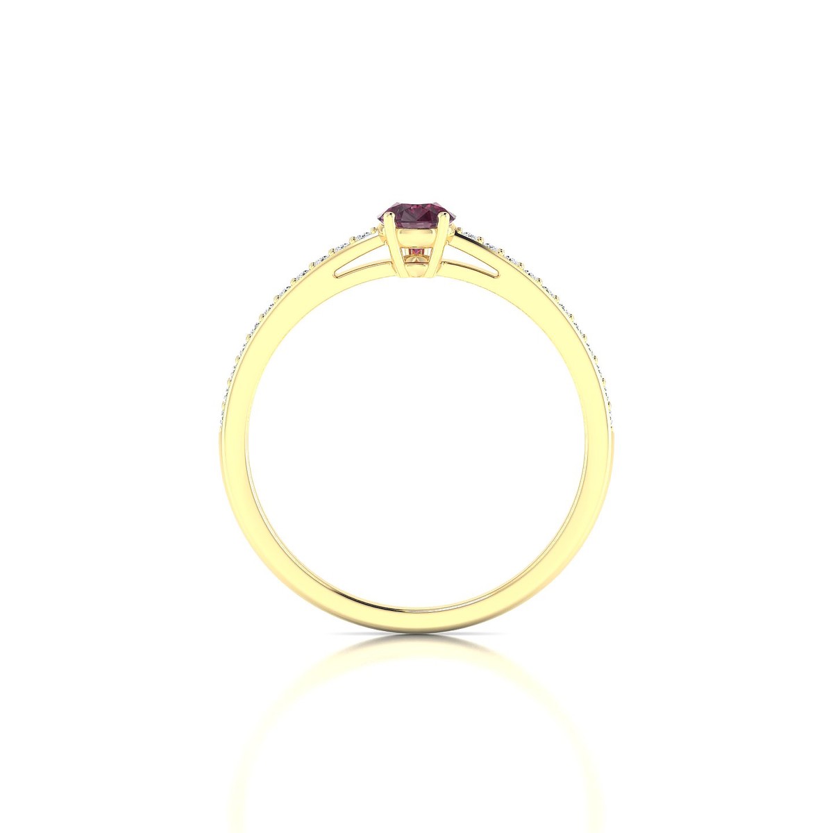 Promise | 18k Yellow Gold 6 x 4 mm Pear Rhodolite Ring