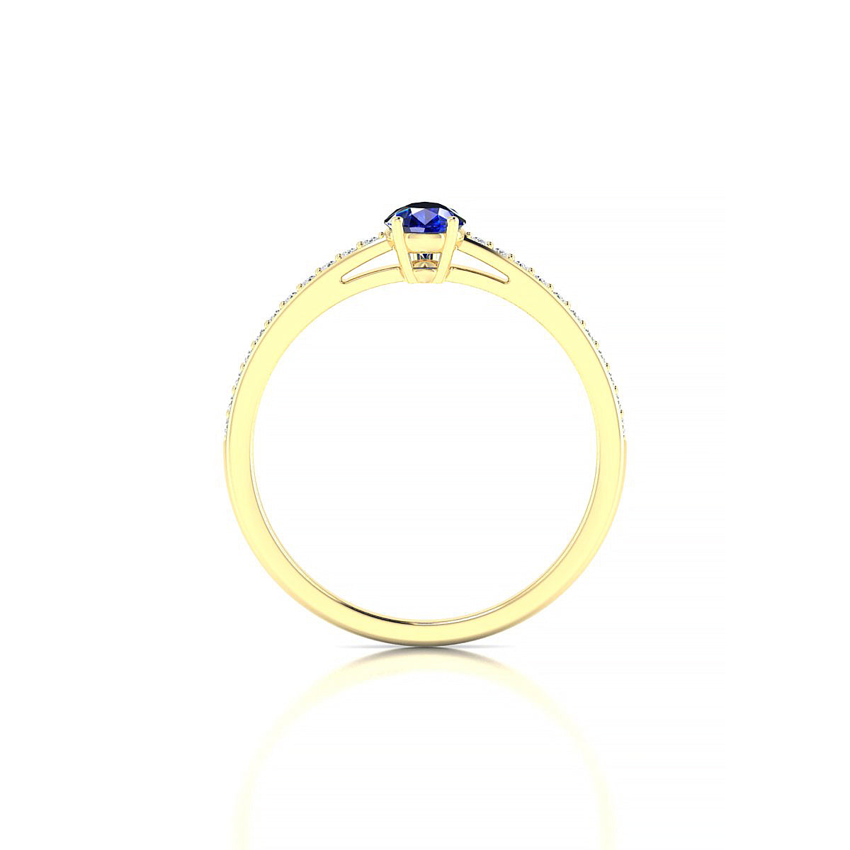 Promise | 18k Yellow Gold 6 x 4 mm Pear Sapphire Ring
