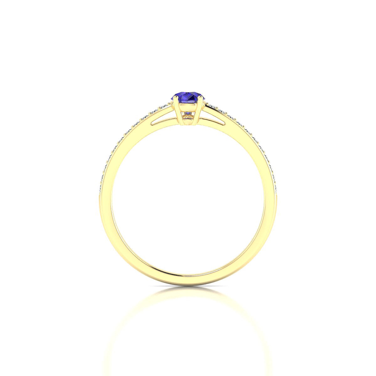 Promise | 18k Yellow Gold 6 x 4 mm Pear Tanzanite Ring