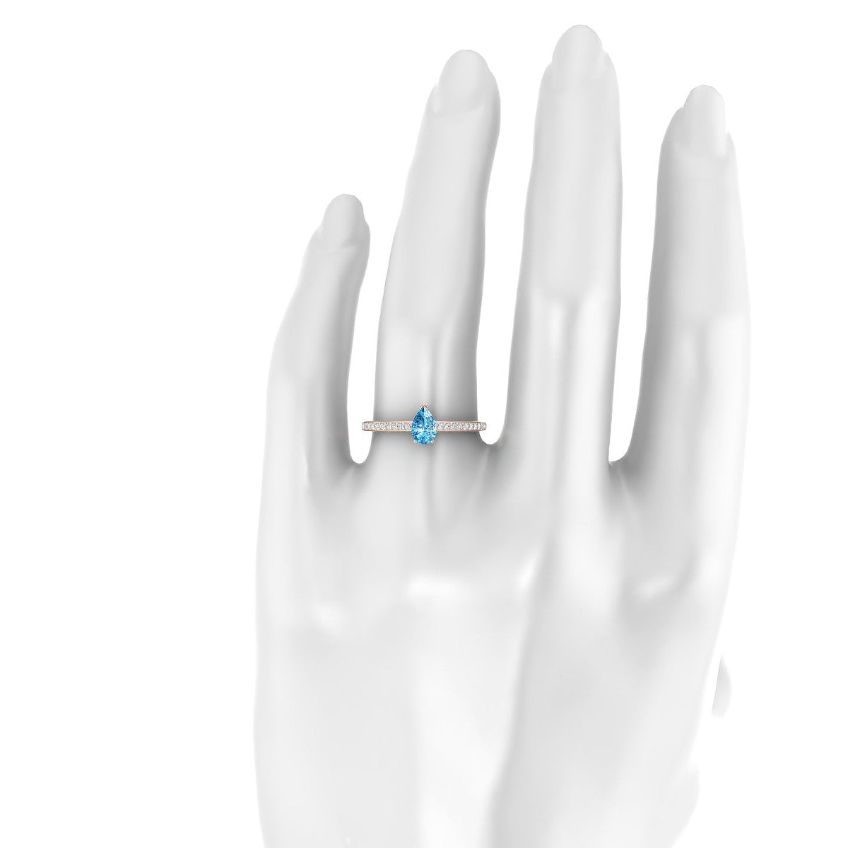 Promise | 18k Rose Gold 6 x 4 mm Pear Topaz Ring