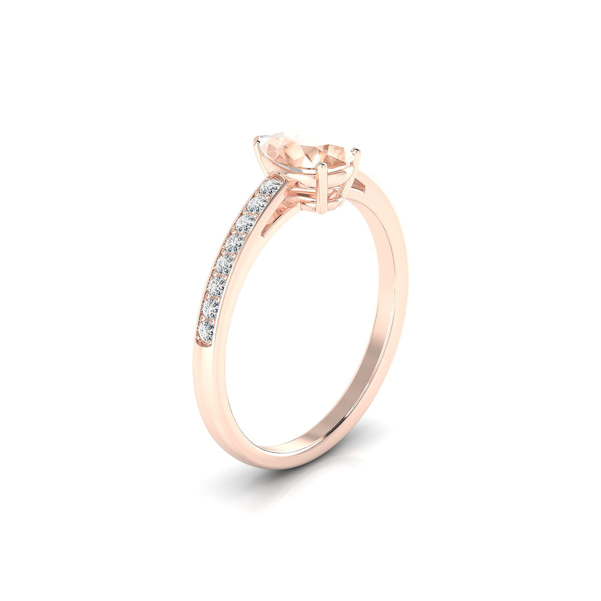 Promise | 18k Rose Gold 7 x 5 mm Pear Morganite Ring