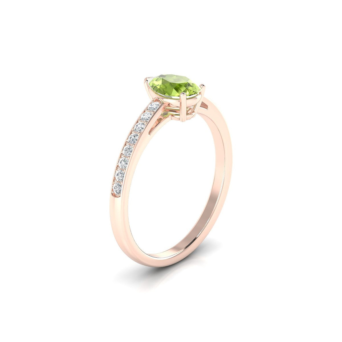Promise | 18k Rose Gold 7 x 5 mm Pear Peridot Ring