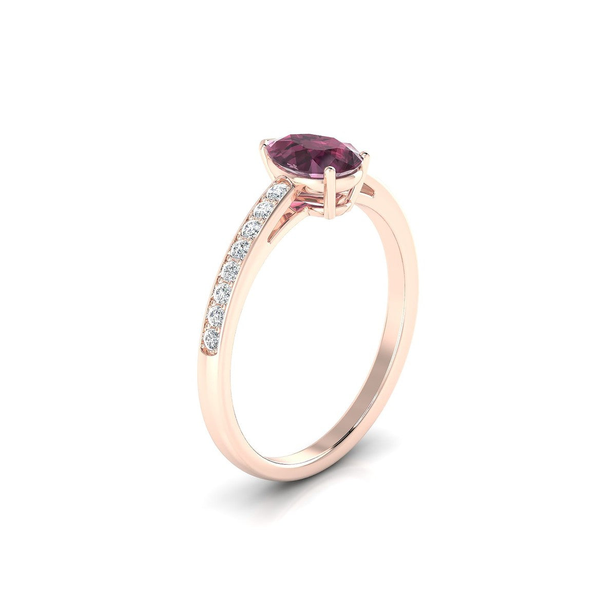 Promise | 18k Rose Gold 7 x 5 mm Pear Rhodolite Ring