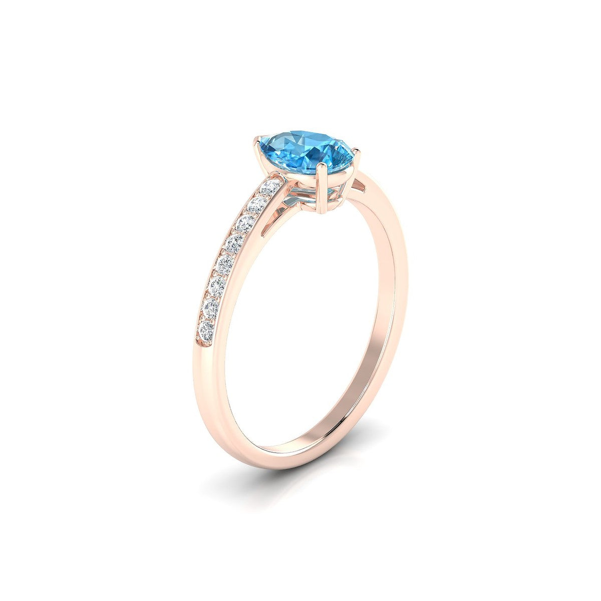 Promise | 18k Rose Gold 7 x 5 mm Pear Topaz Ring