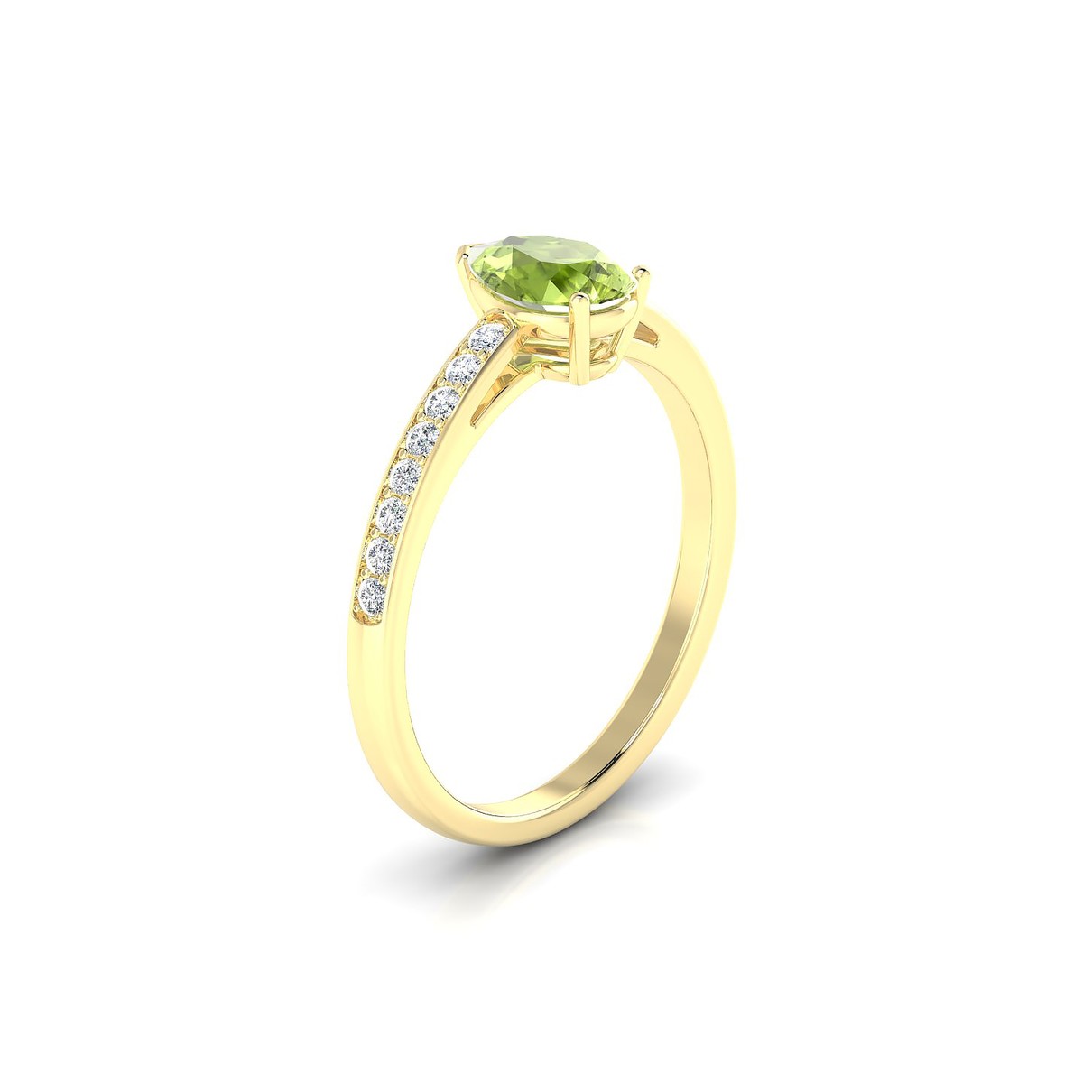 Promise | 18k Yellow Gold 7 x 5 mm Pear Peridot Ring