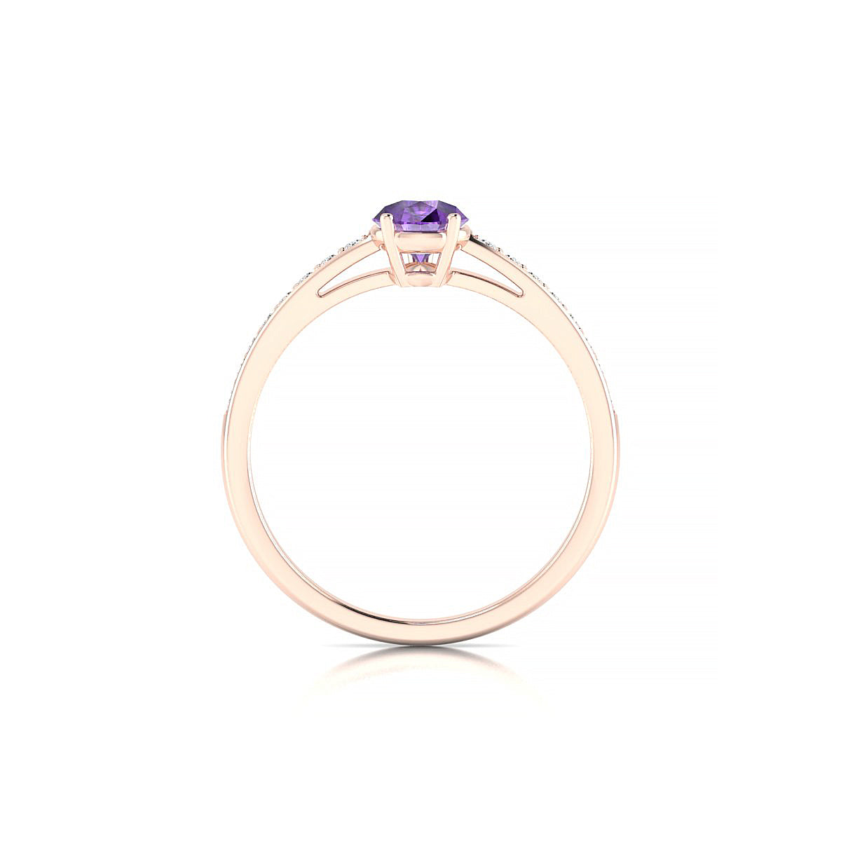 Promise | 18k Rose Gold 7 x 5 mm Pear Amethyst Ring