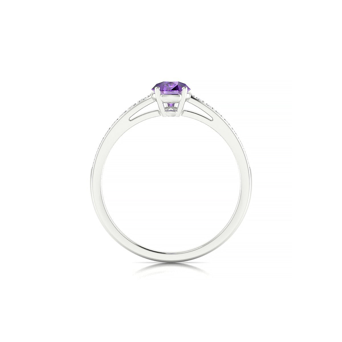 Promise | 18k White Gold 7 x 5 mm Pear Amethyst Ring