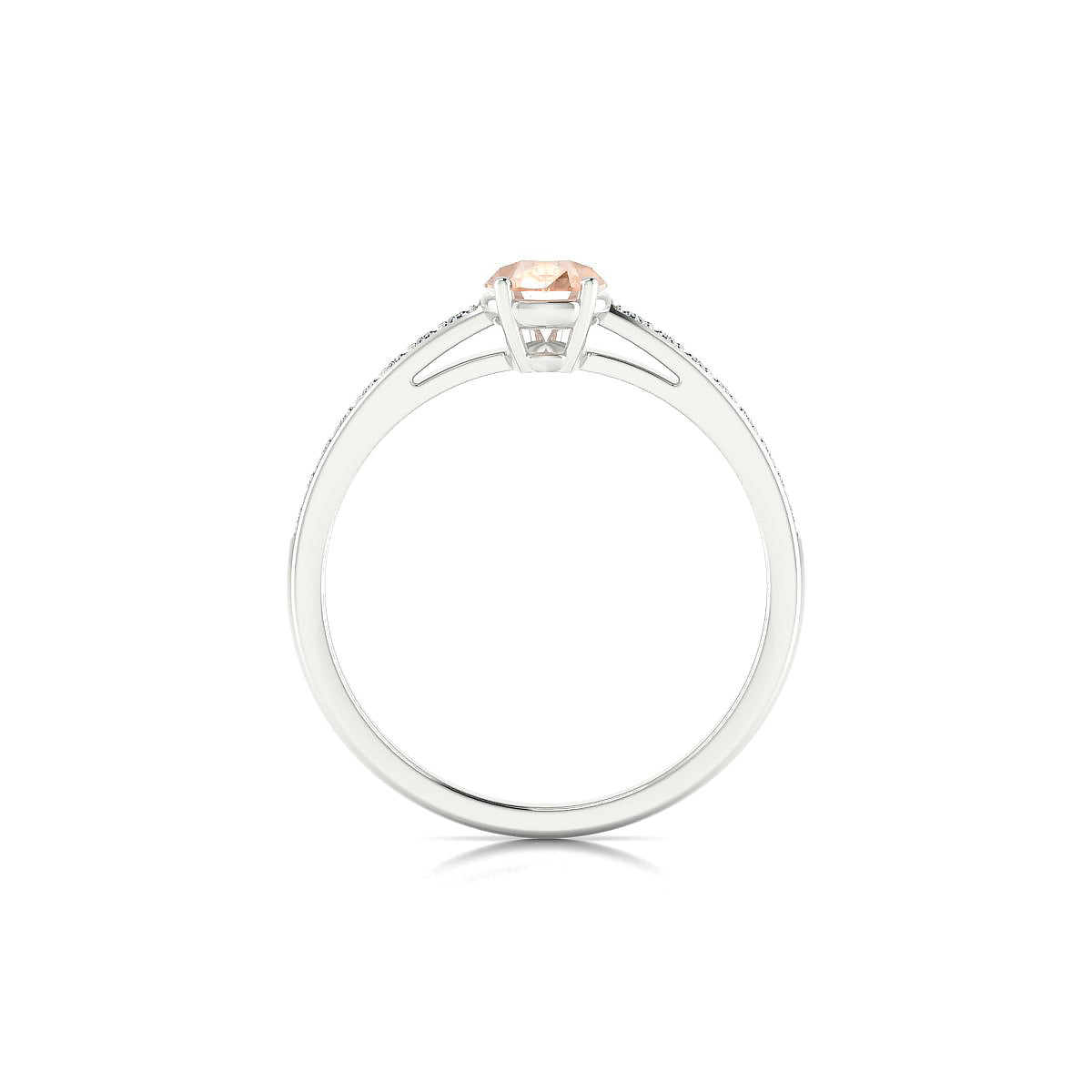 Promise | 18k White Gold 7 x 5 mm Pear Morganite Ring
