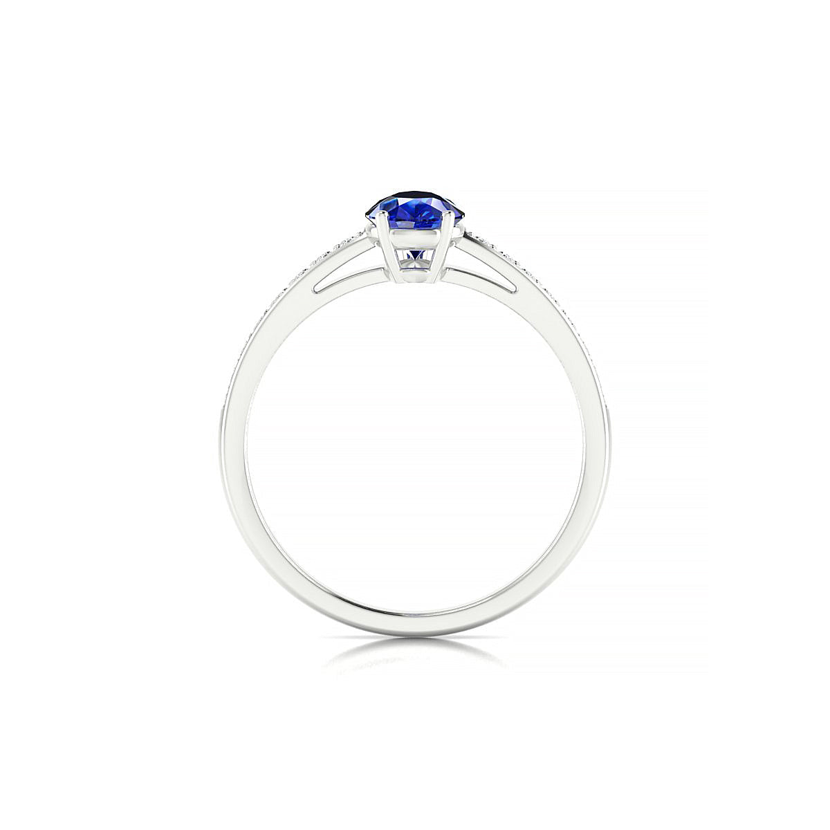 Promise | 18k White Gold 7 x 5 mm Pear Sapphire Ring