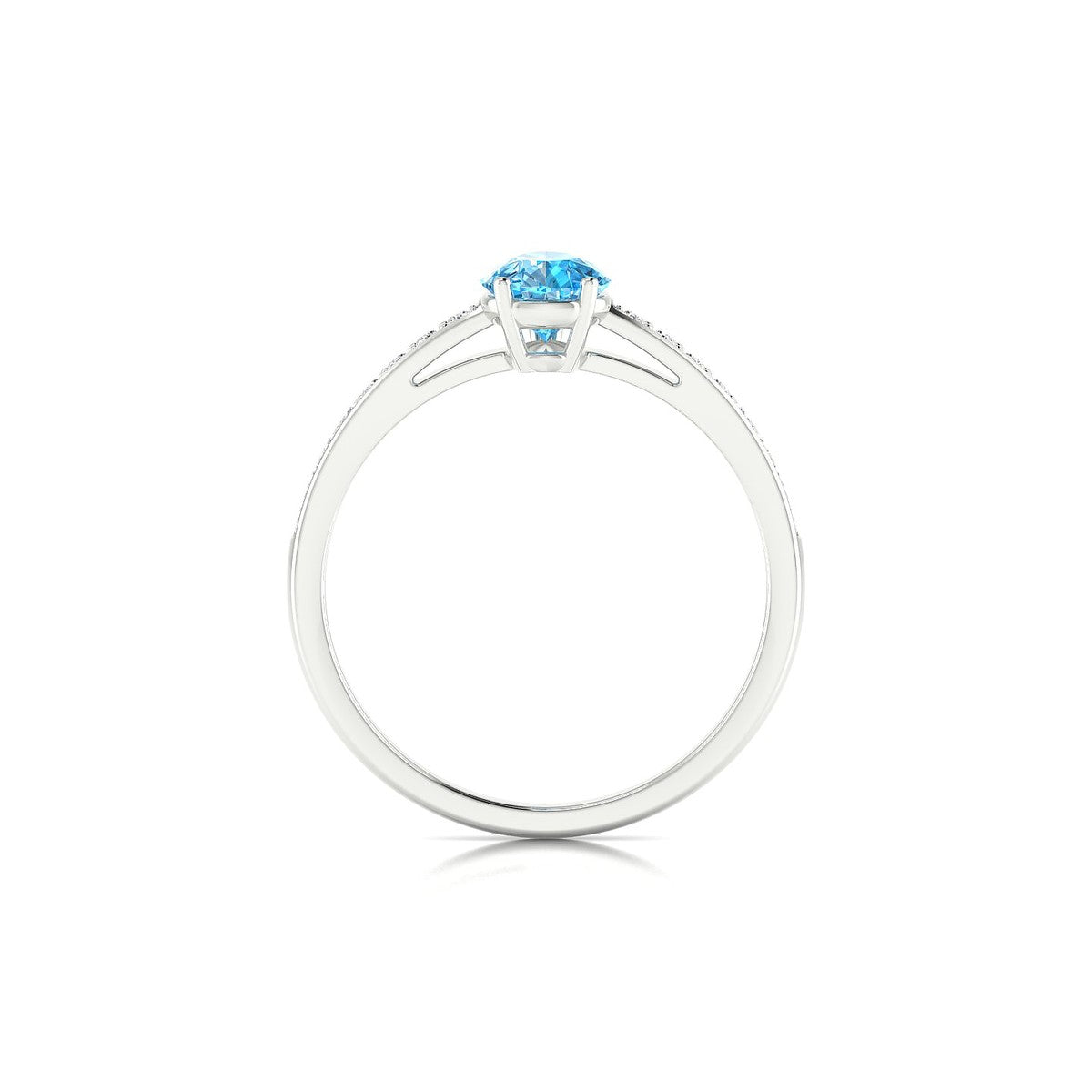 Promise | 18k White Gold 7 x 5 mm Pear Topaz Ring