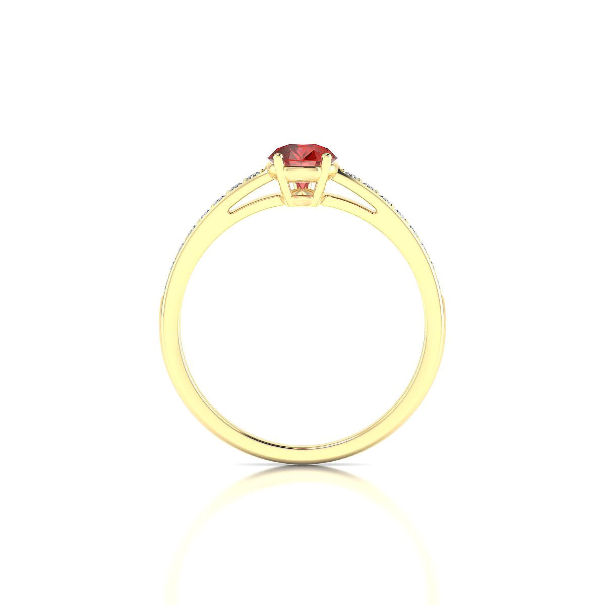 Promise | 18k Yellow Gold 7 x 5 mm Pear Garnet Ring