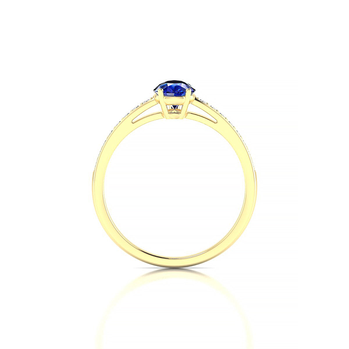 Promise | 18k Yellow Gold 7 x 5 mm Pear Sapphire Ring
