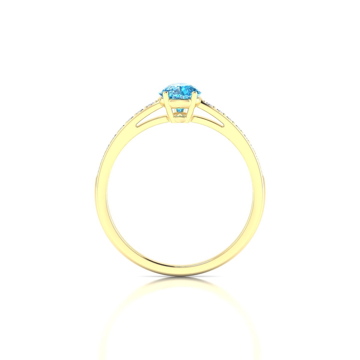 Promise | 18k Yellow Gold 7 x 5 mm Pear Topaz Ring