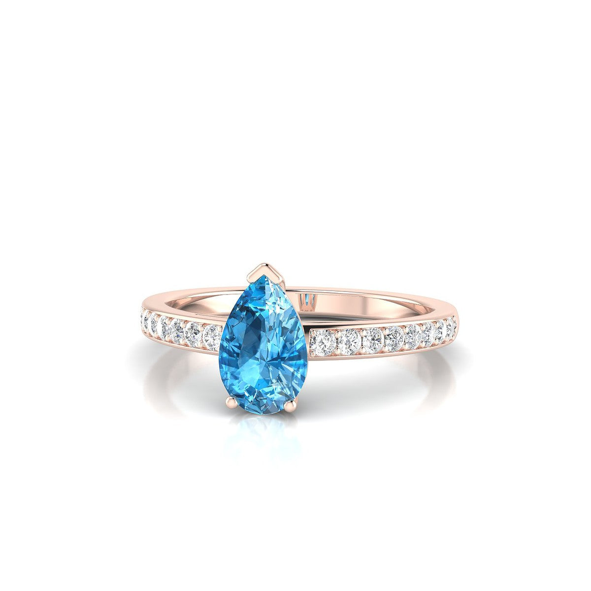 Promise | 18k Rose Gold 8 x 6 mm Pear Topaz Ring