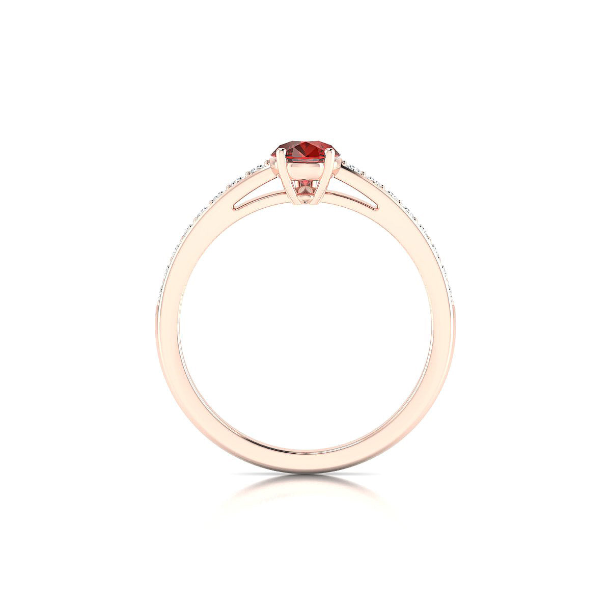 Promise | 18k Rose Gold 8 x 6 mm Pear Garnet Ring