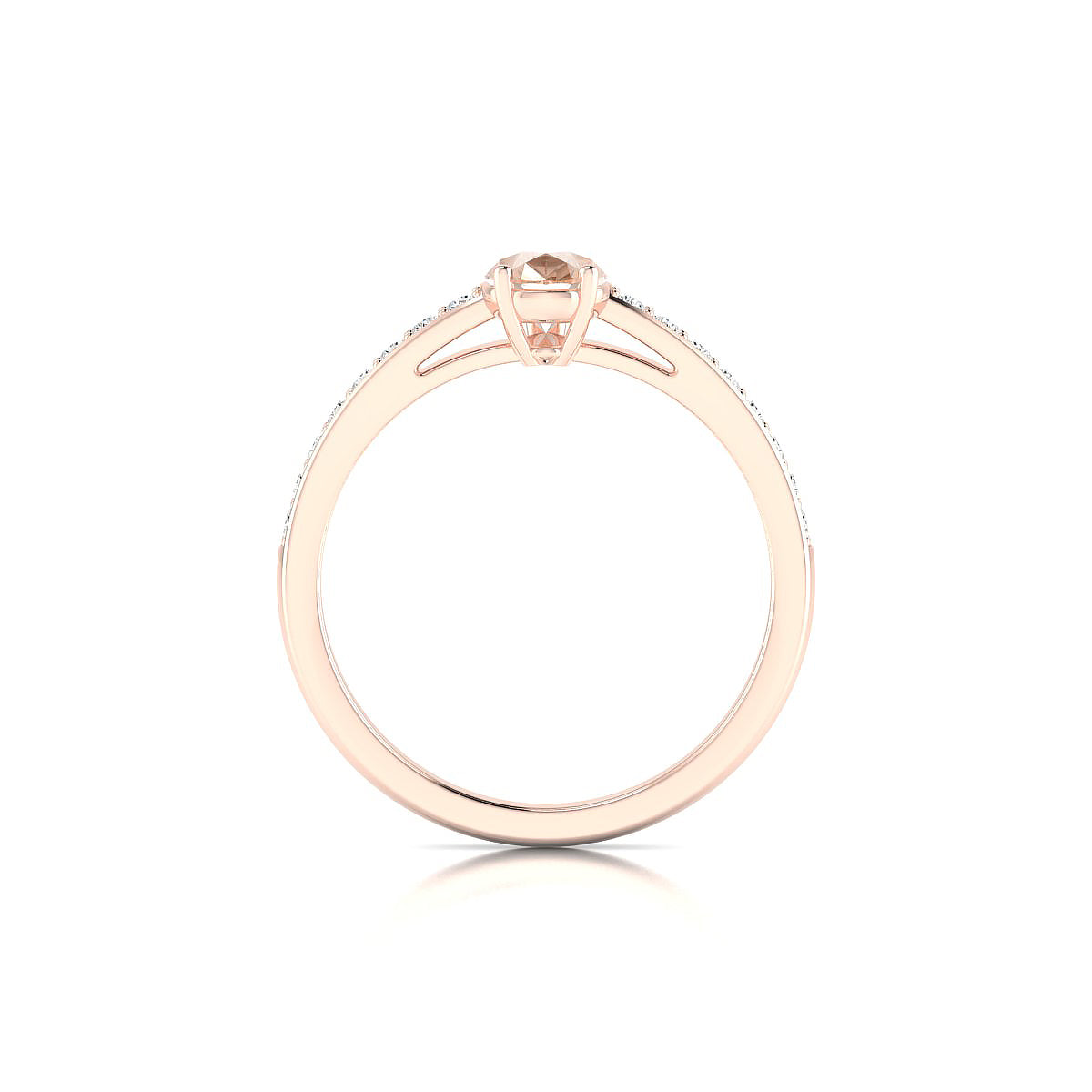 Promise | 18k Rose Gold 8 x 6 mm Pear Morganite Ring