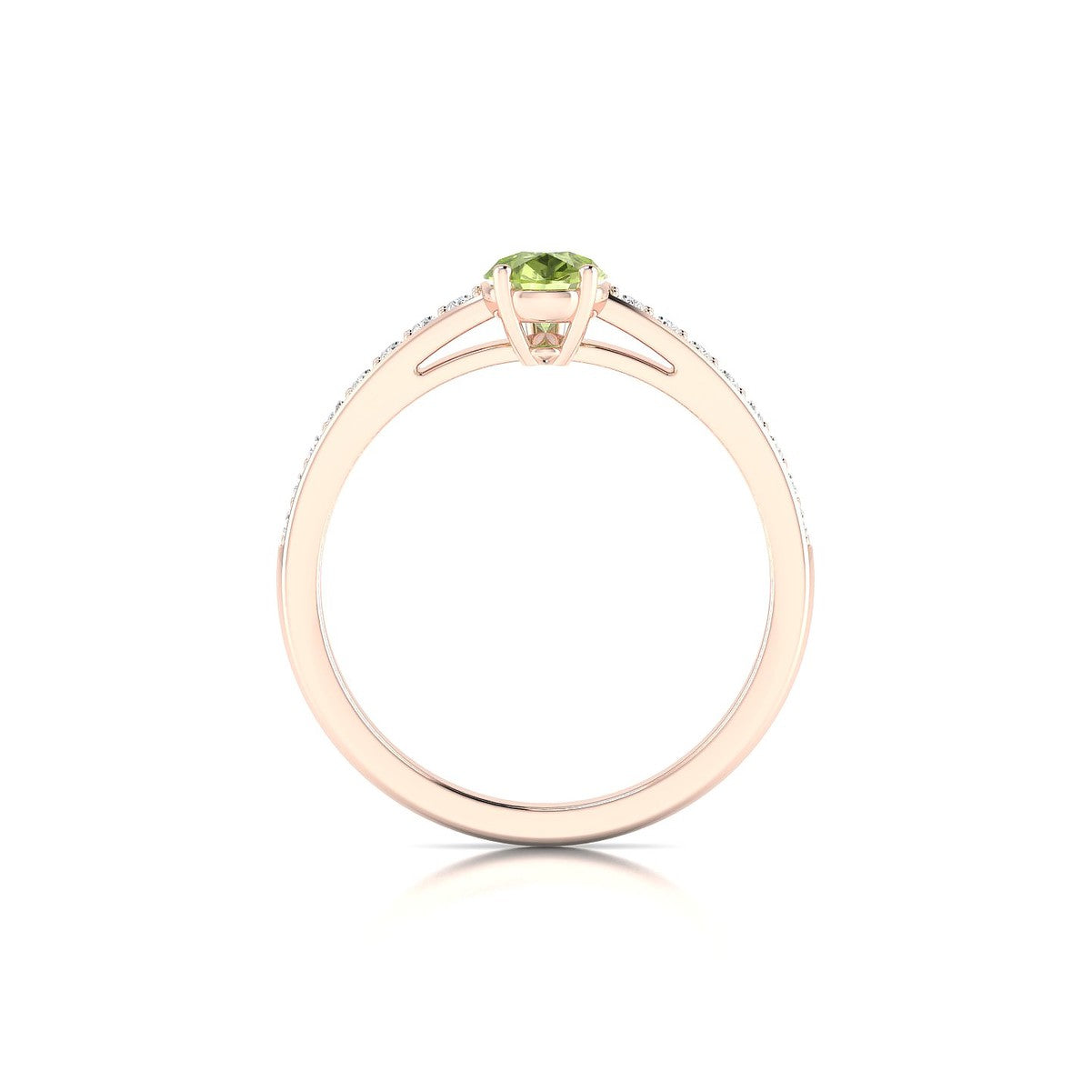 Promise | 18k Rose Gold 8 x 6 mm Pear Peridot Ring