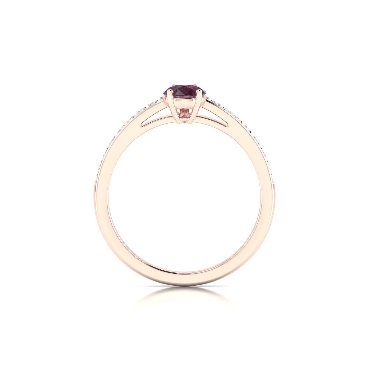 Promise | 18k Rose Gold 8 x 6 mm Pear Rhodolite Ring