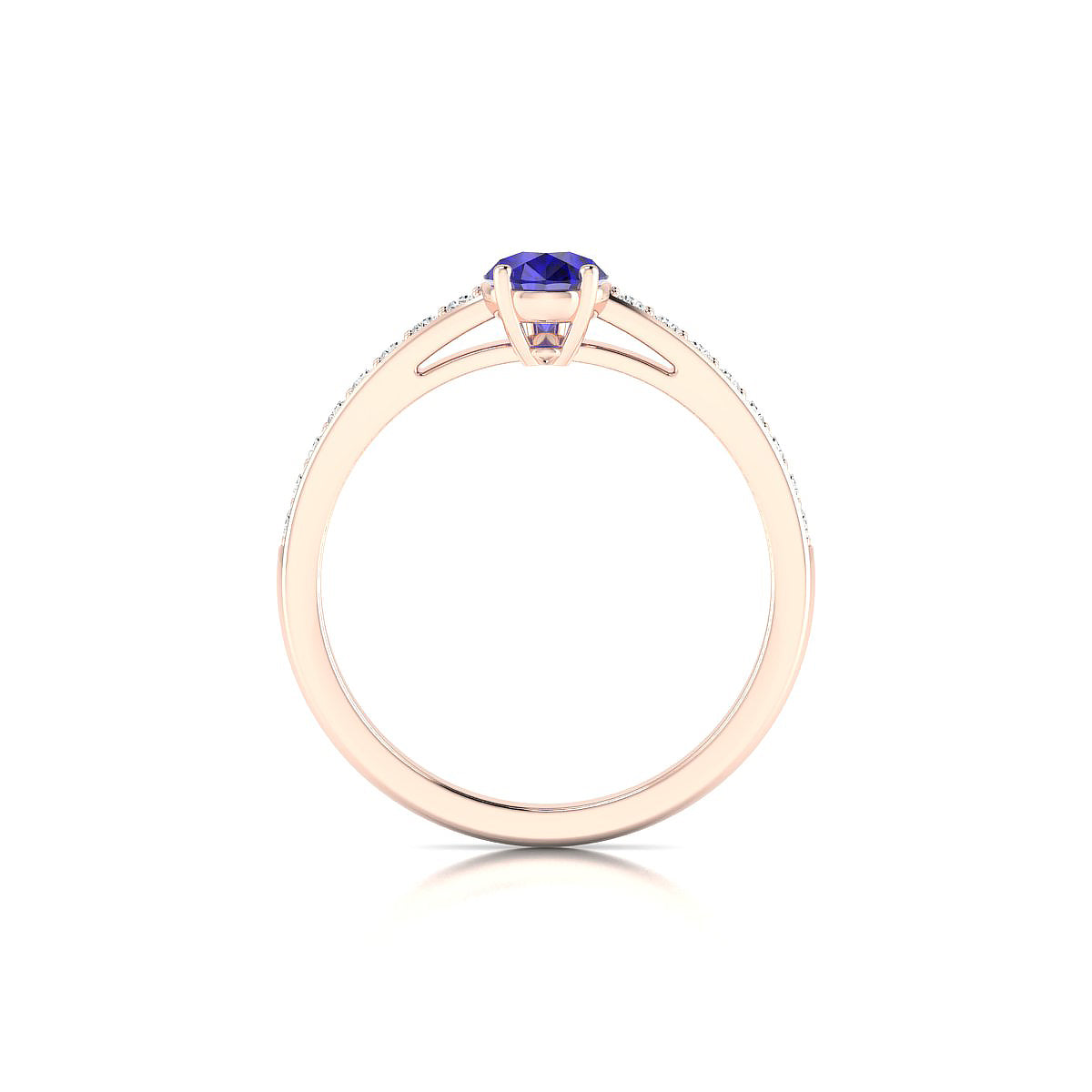 Promise | 18k Rose Gold 8 x 6 mm Pear Tanzanite Ring
