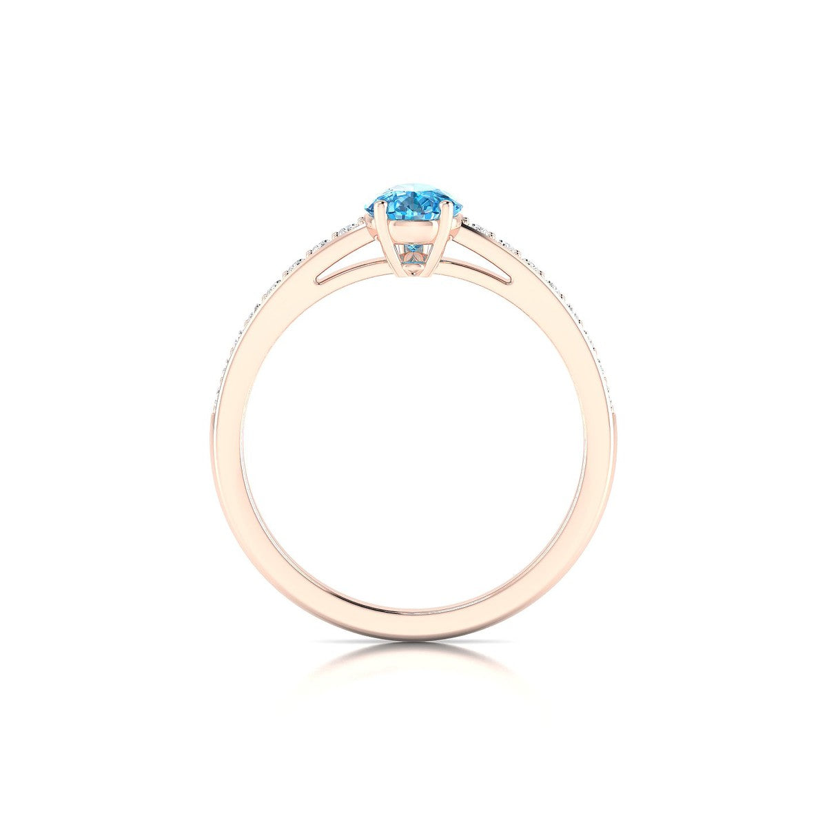 Promise | 18k Rose Gold 8 x 6 mm Pear Topaz Ring