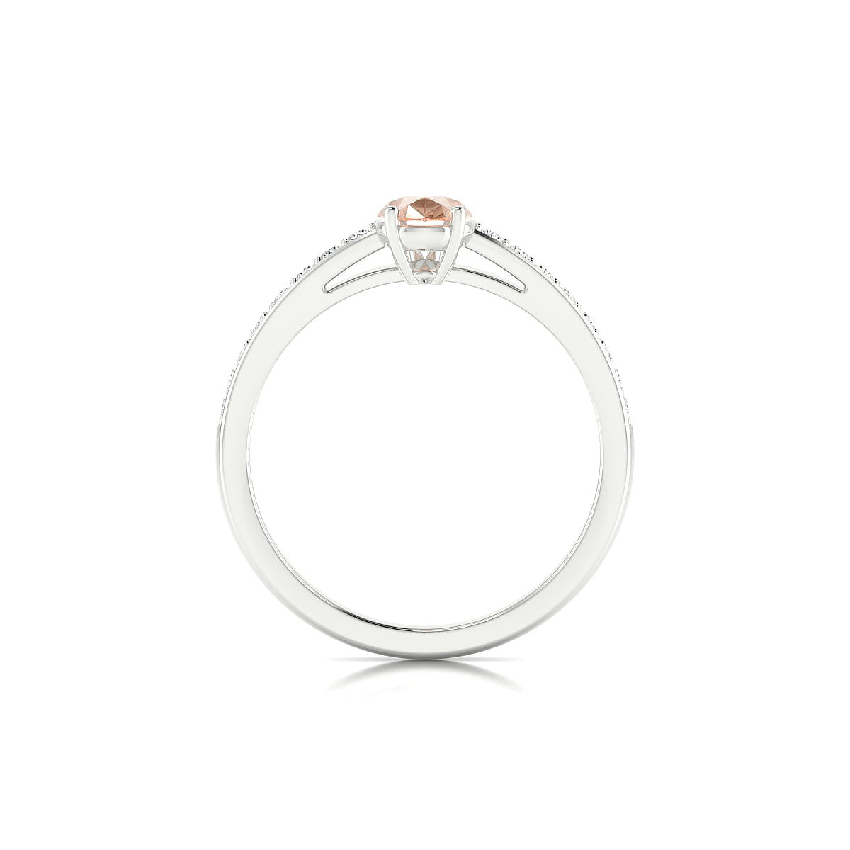 Promise | 18k White Gold 8 x 6 mm Pear Morganite Ring