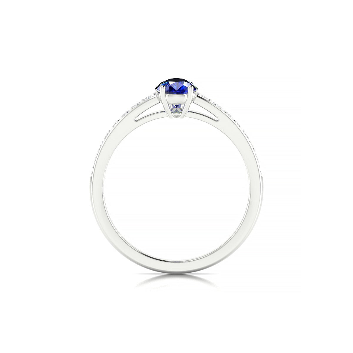 Promise | 18k White Gold 8 x 6 mm Pear Sapphire Ring