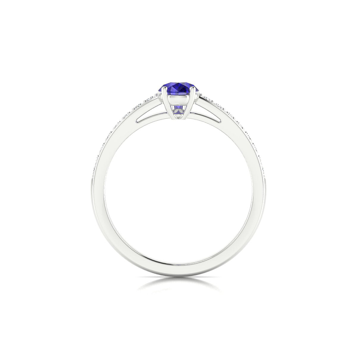 Promise | 18k White Gold 8 x 6 mm Pear Tanzanite Ring