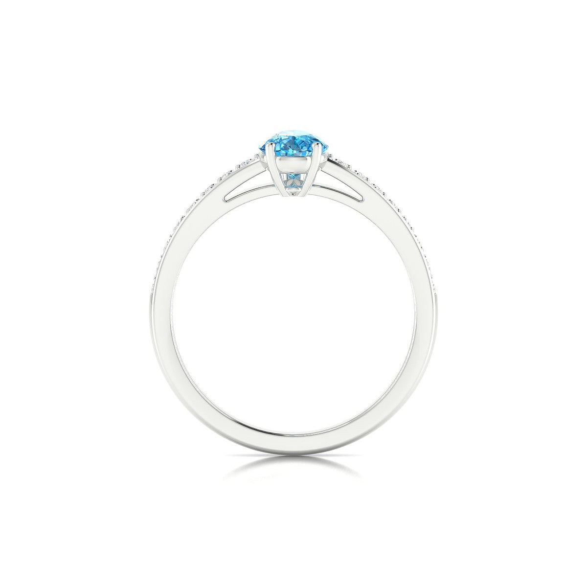Promise | 18k White Gold 8 x 6 mm Pear Topaz Ring
