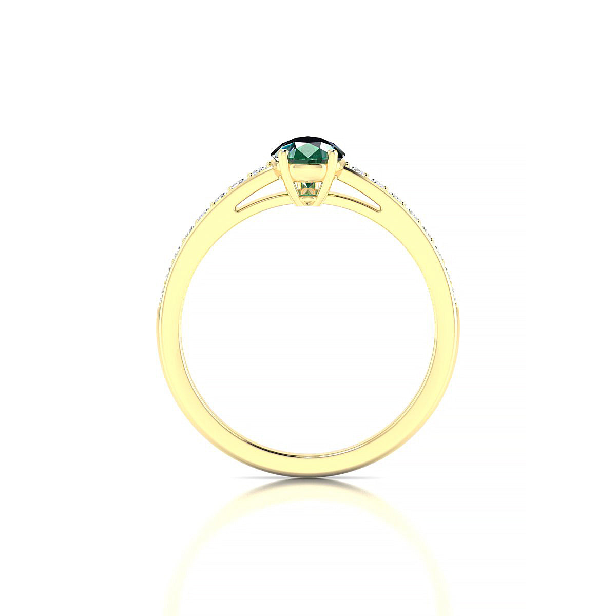 Promise | 18k Yellow Gold 8 x 6 mm Pear Emerald Ring