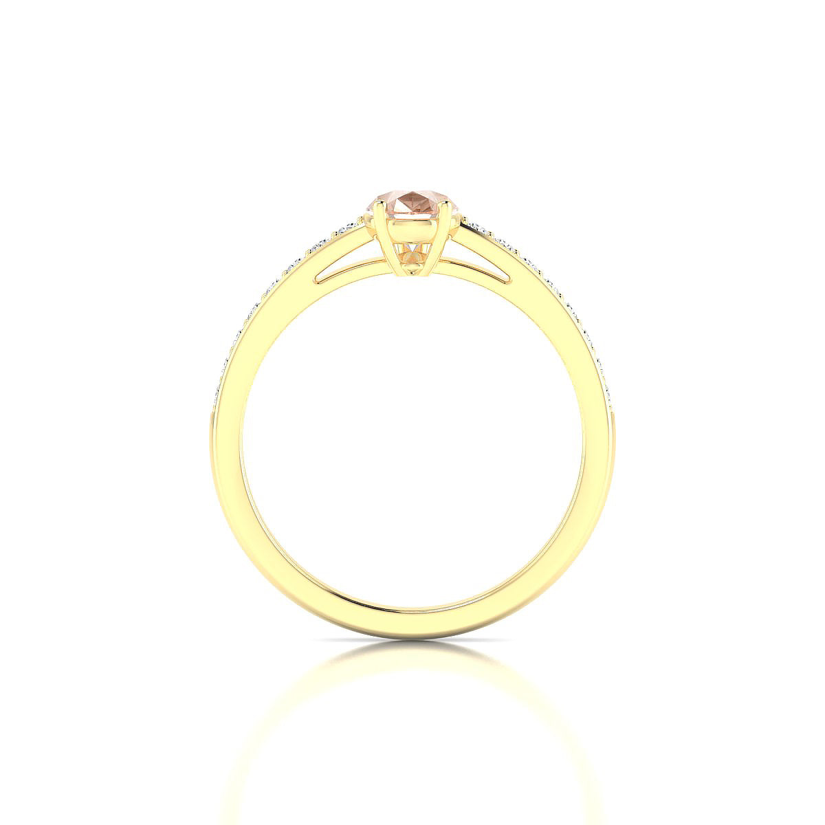 Promise | 18k Yellow Gold 8 x 6 mm Pear Morganite Ring