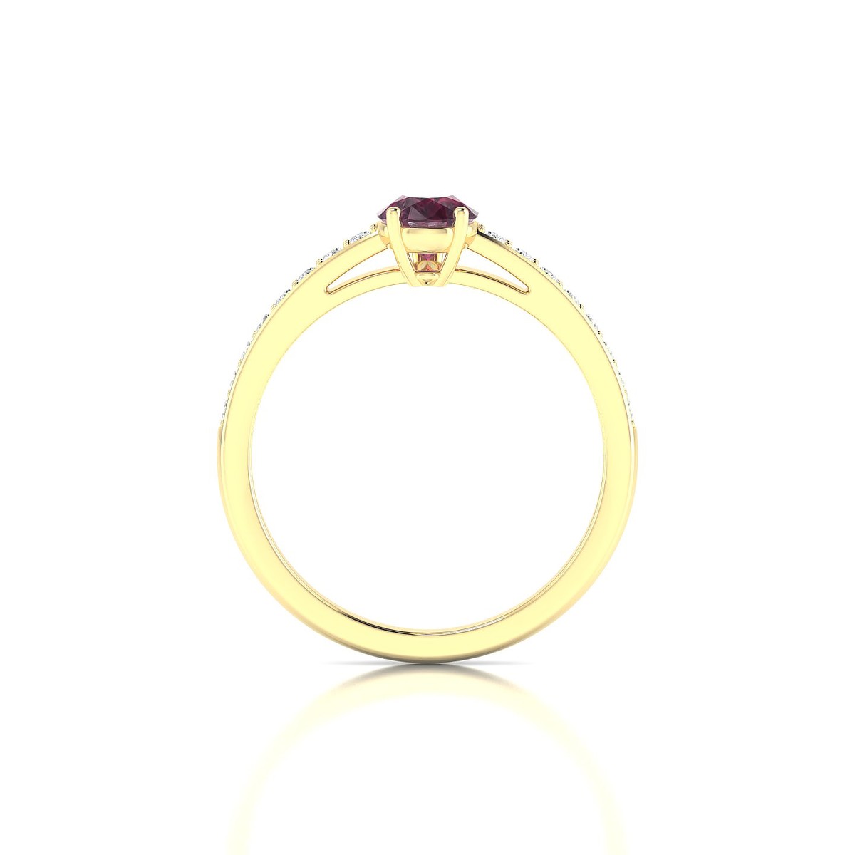 Promise | 18k Yellow Gold 8 x 6 mm Pear Rhodolite Ring