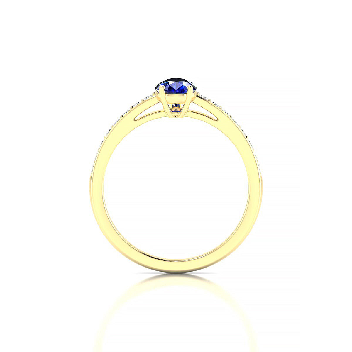 Promise | 18k Yellow Gold 8 x 6 mm Pear Sapphire Ring