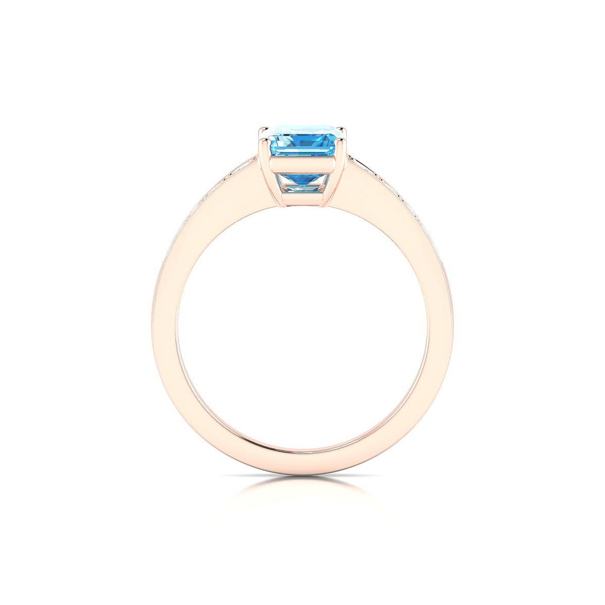 Prosperity | 18k Rose Gold 8 x 6 mm Emerald Topaz Ring