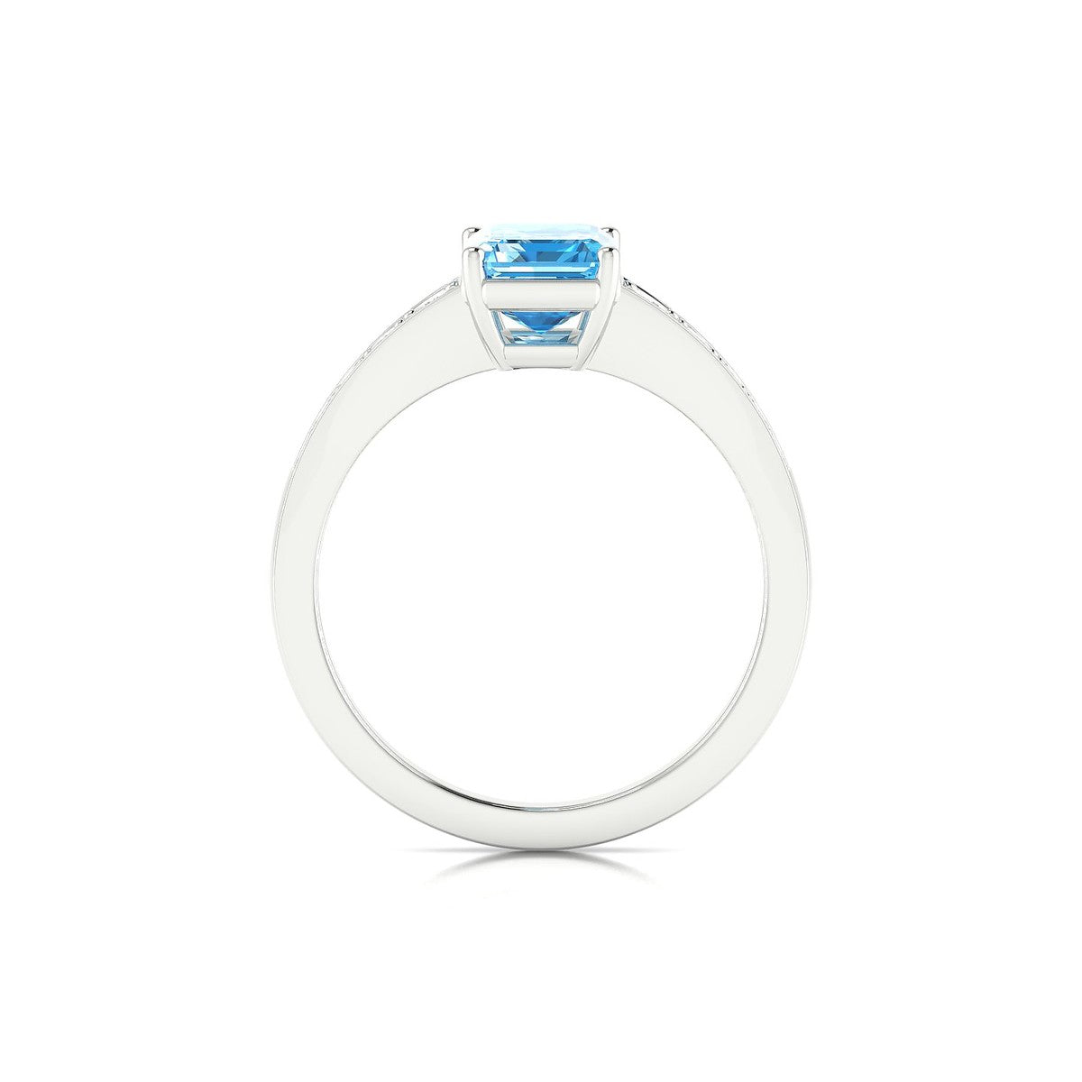 Prosperity | 18k White Gold 8 x 6 mm Emerald Topaz Ring